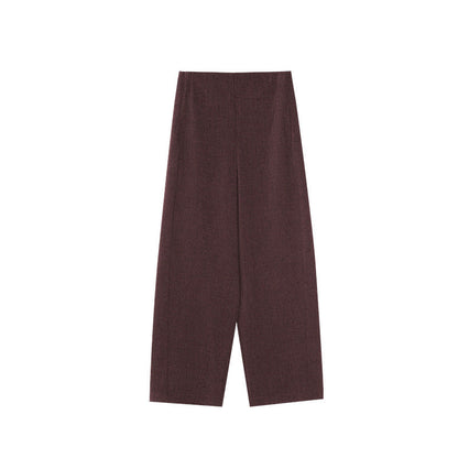 Early spring Korean version of versatile casual pants high waist long straight suit pants