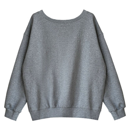 Slack slanted shoulder sweater women's autumn new loose lazy style one-word collar off-the-shoulder top