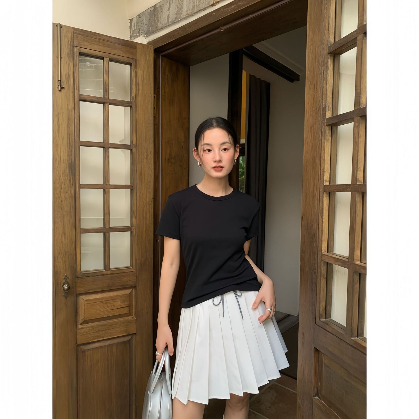 Back Cutout Short Sleeve T-Shirt