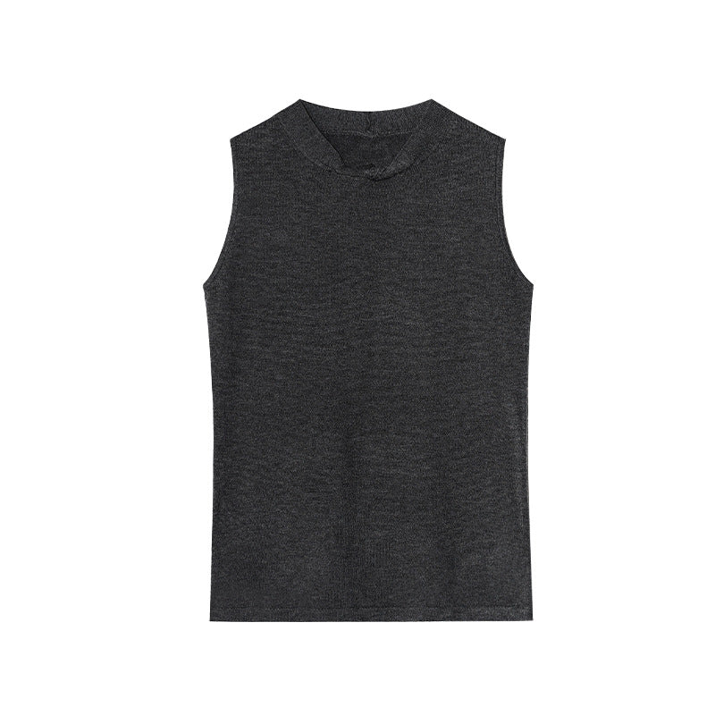 26 early spring old money wind minimalist high sense waist thin sleeveless vest