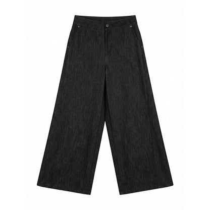 Vintage Washed Twill Wide Leg Jeans