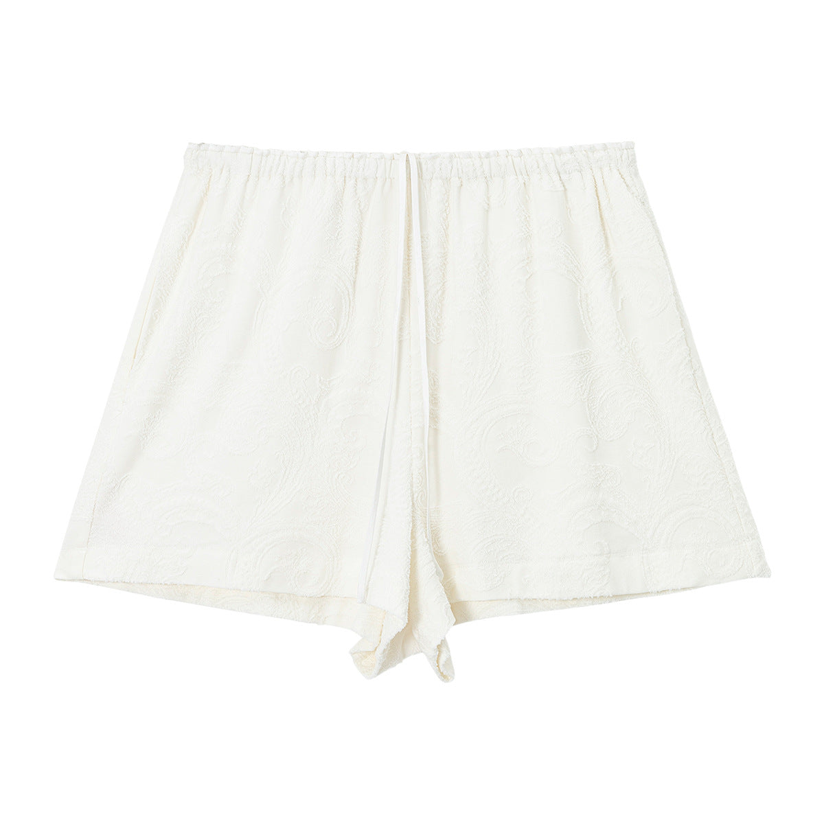 Spring new design Modal wool retro cashew flower texture shorts
