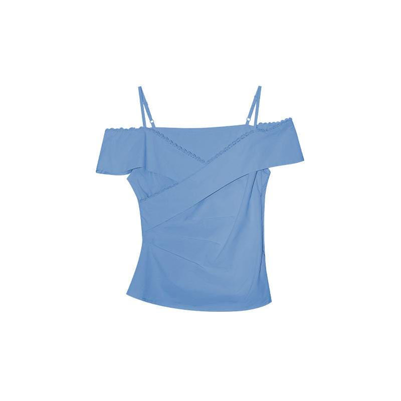 Short Sleeve Shirt Sexy Off-Shoulder Top