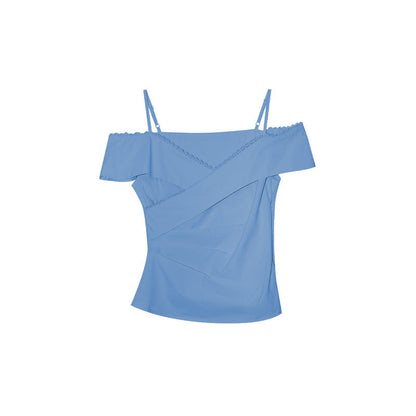 Short Sleeve Shirt Sexy Off-Shoulder Top