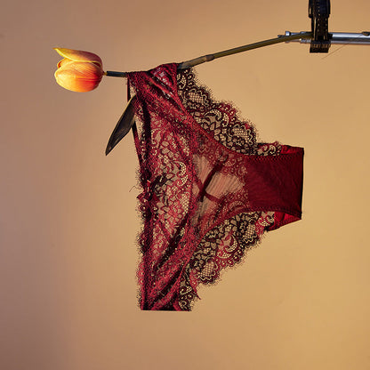 Underwear Factory Low Waist Sexy Ladies Underwear Lace Sexy Panties Cross Thong Breathable Seduction Female