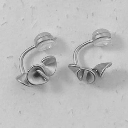 Dumb gold stud earrings light luxury high sense atmosphere new popular earrings design niche unique earrings women