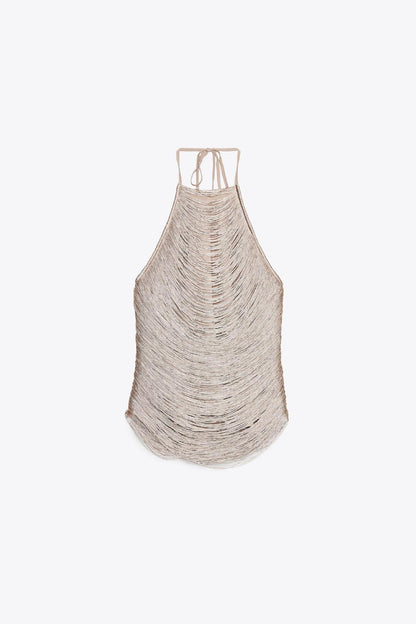 Tassel Halter Crop Top