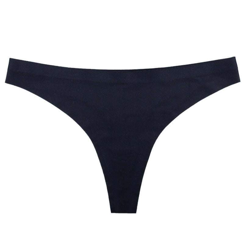 Sexy thin low-rise underwear women's pure cotton crotch bacteriostatic non-marking ice silk sports waist yoga briefs