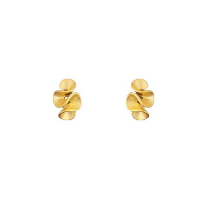 Premium sense metal mosquito coil disc loop earrings French ear clips can be worn without ear piercings, earrings are simple, fashionable and versatile