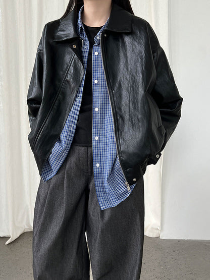 American retro trendy motorcycle jacket