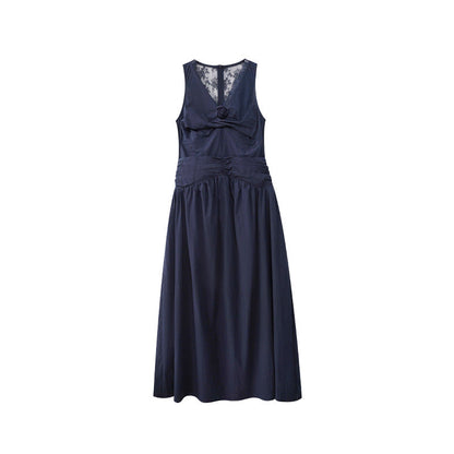 French sexy loose sleeveless vest dress