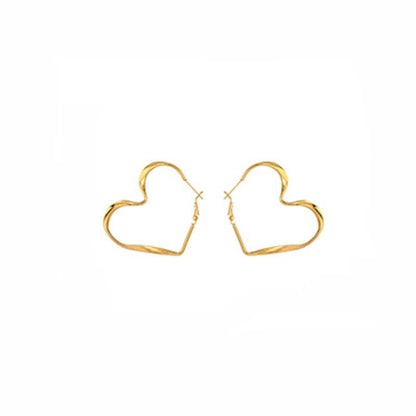 Korean silver love earrings earrings 925 silver needle light luxury high-end niche design earrings factory direct sales