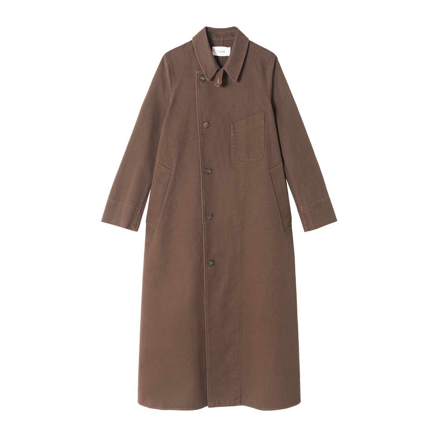 Spring washing water light and old pure cotton minimalist silhouette small quantity trench coat