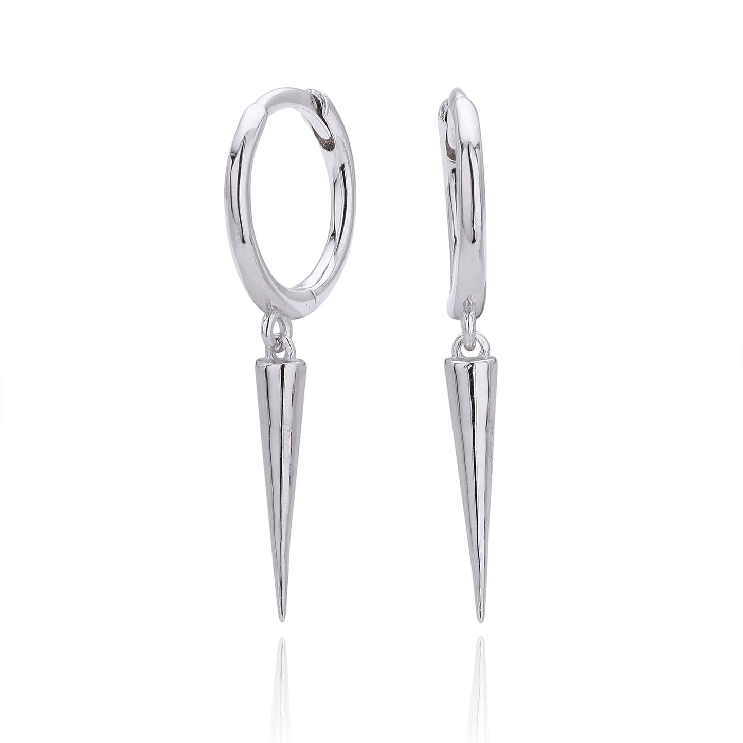S925 Sterling Silver Ear Buckle Fashion Personality Conical Earrings