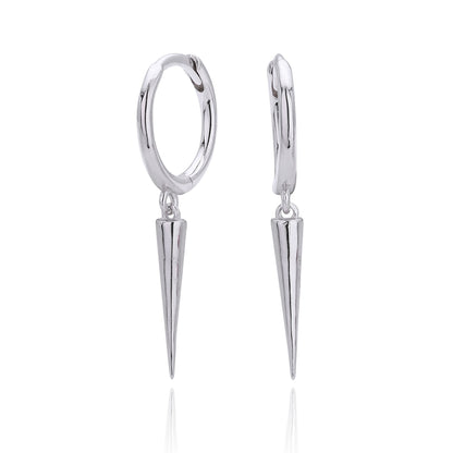 S925 Sterling Silver Ear Buckle Fashion Personality Conical Earrings