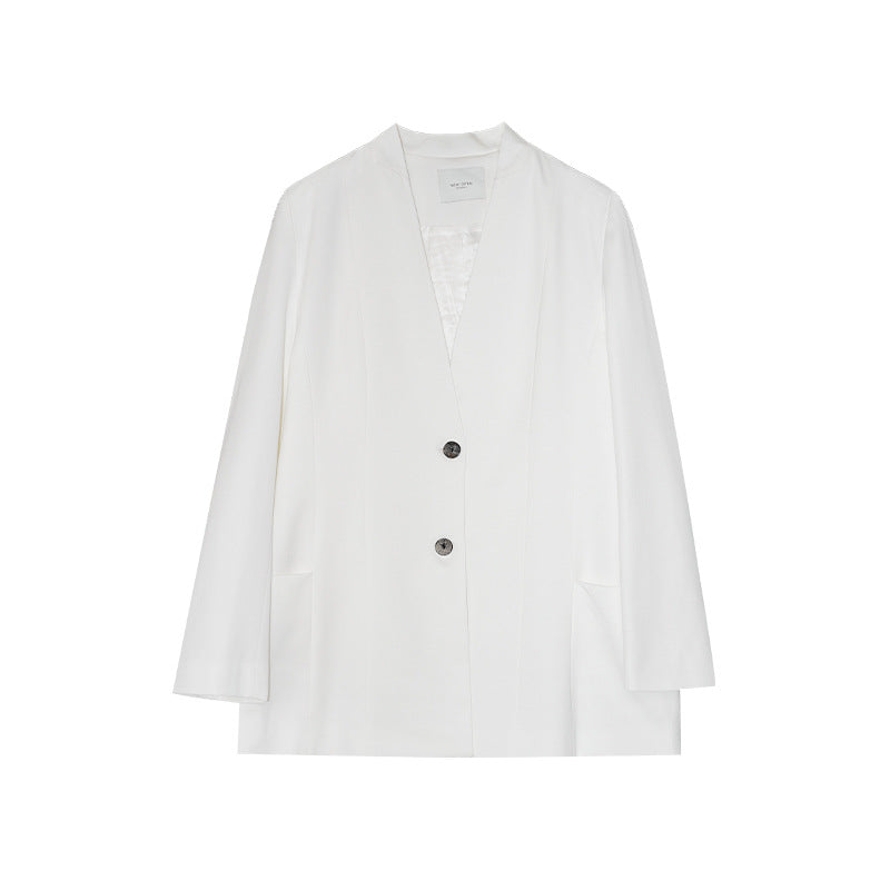 Casual and fashionable temperament versatile v-neck loose blazer
