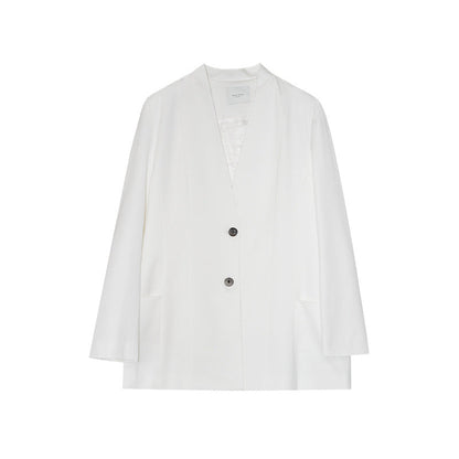 Casual and fashionable temperament versatile v-neck loose blazer
