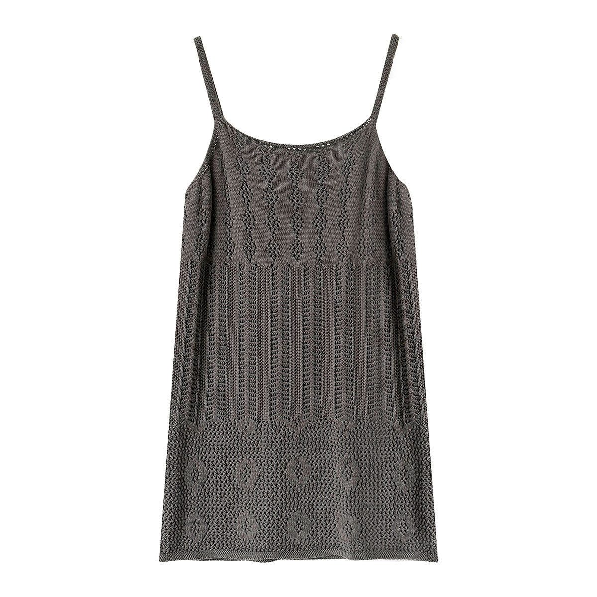 Korean hollow suspender knitted vest skirt women's spring new stacked A-shaped skirt blouse