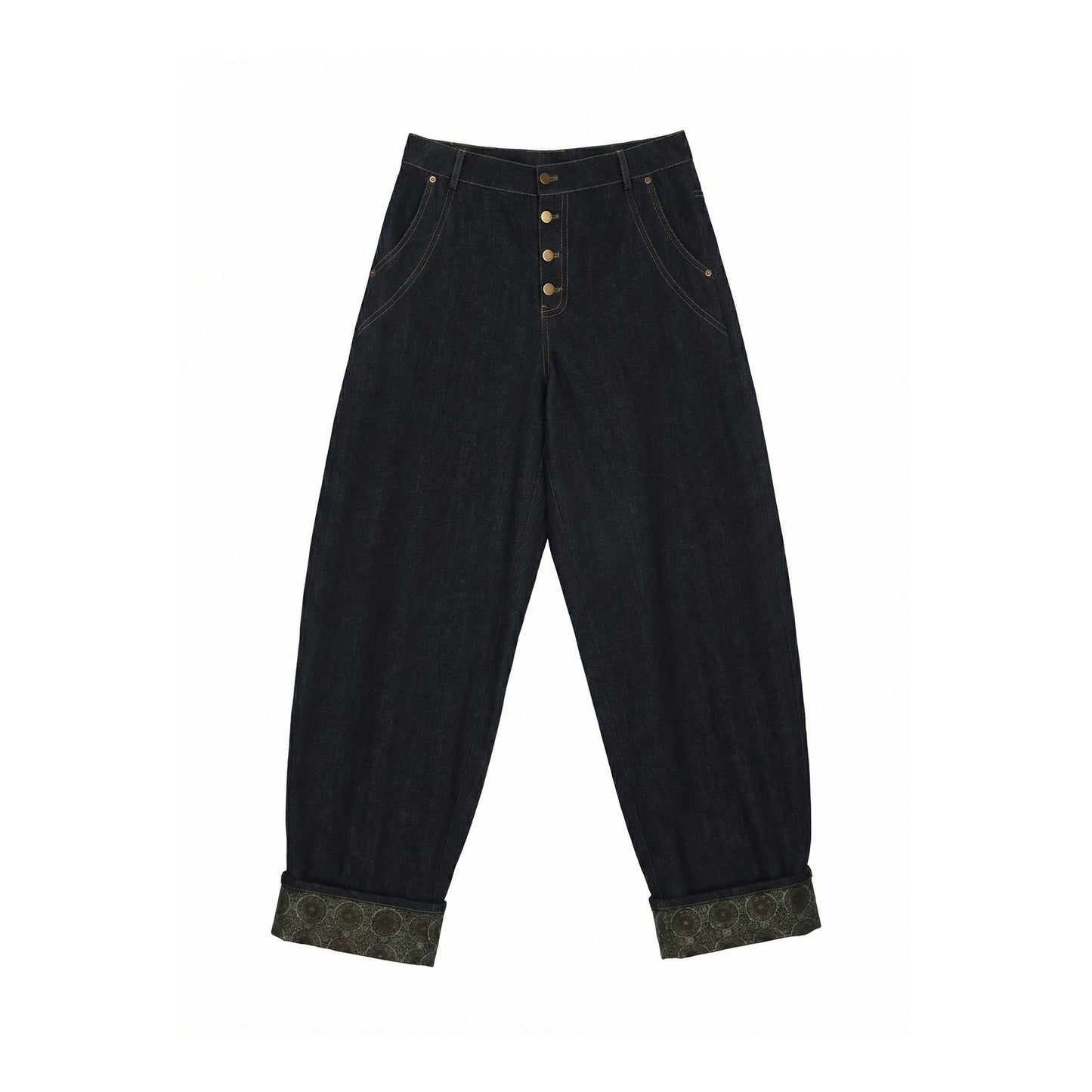 Splicing Casual Curling Floor Pants Trousers