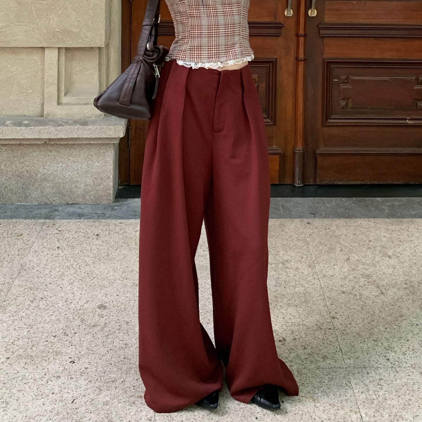 Casual Premium Belt Loose Mopping Pants