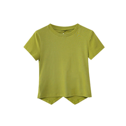 Back Cutout Short Sleeve T-Shirt