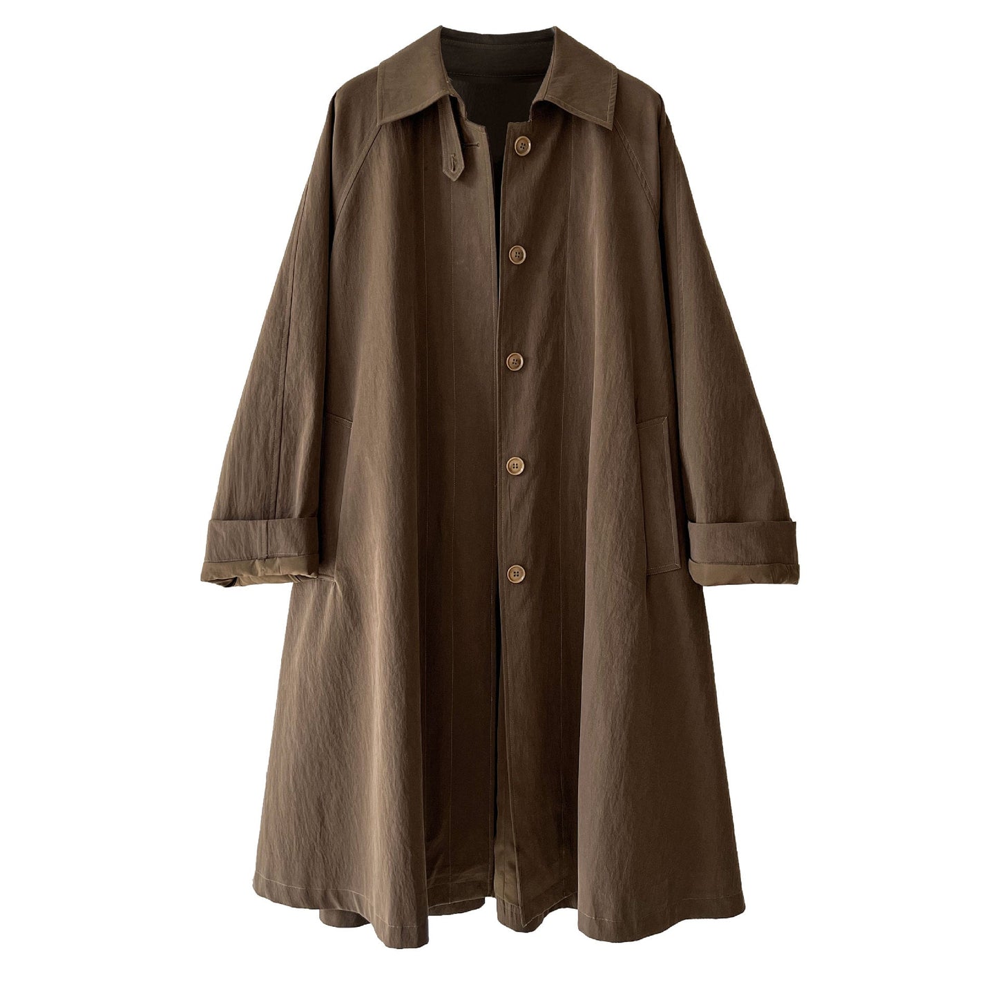British Hepburn style high-end temperament trench coat women's autumn new simple strap coat