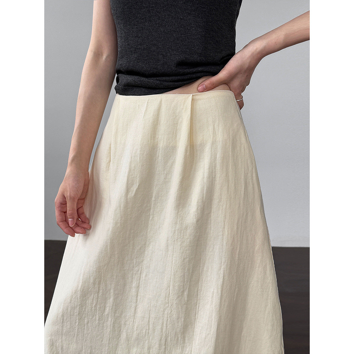 Cotton and linen lantern skirt~ design cocoon high waist skirt