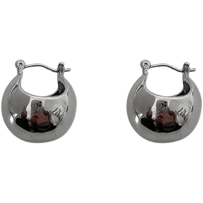 Metal European and American style earrings trendy girl niche personality versatile earrings
