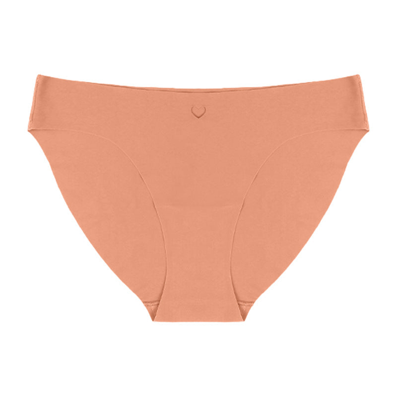 Traceless fitness underwear women's low-rise ice silk briefs pure cotton crotch breathable quick-drying sports underwear women