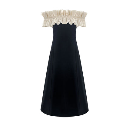 One-word shoulder dress for two women wearing a dress dress