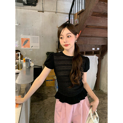 Stylish niche thin versatile texture bottoming shirt