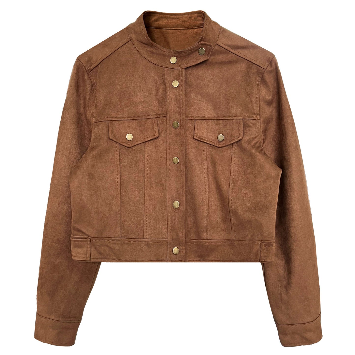 Suede short coat women's autumn new design sweet cool locomotive tooling jacket top