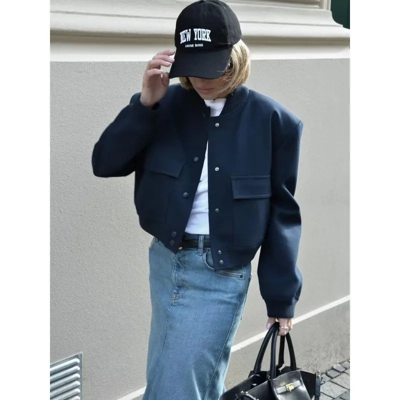 Women's Cropped Bomber Jacket