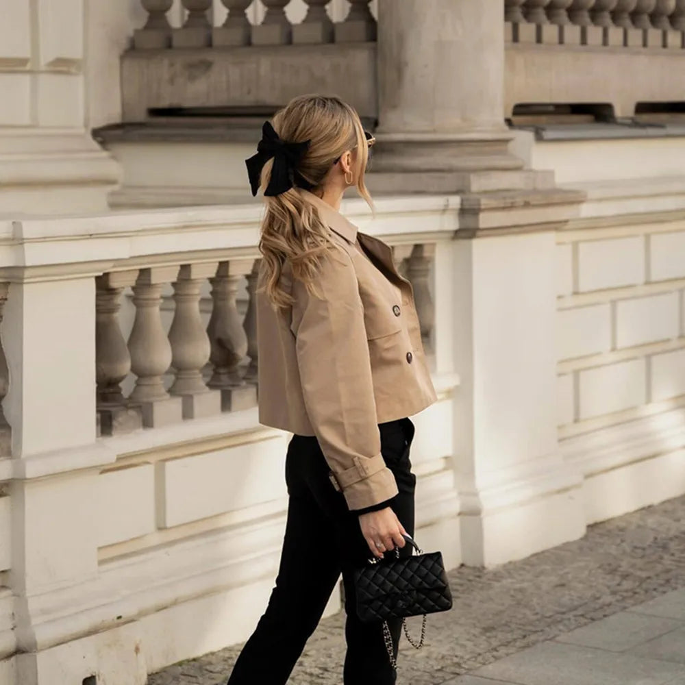 Women's Cropped Trench Jacket