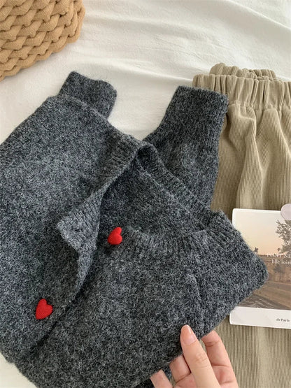 Women's Wool Knitted Cardigan - Slim Fit Button-Up Sweater