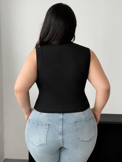 Women's Mesh See-Through Sleeveless Blouse
