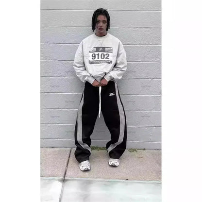 Cargo Pants Wide Leg Mid Waist Drawstring Pockets Loose Fit