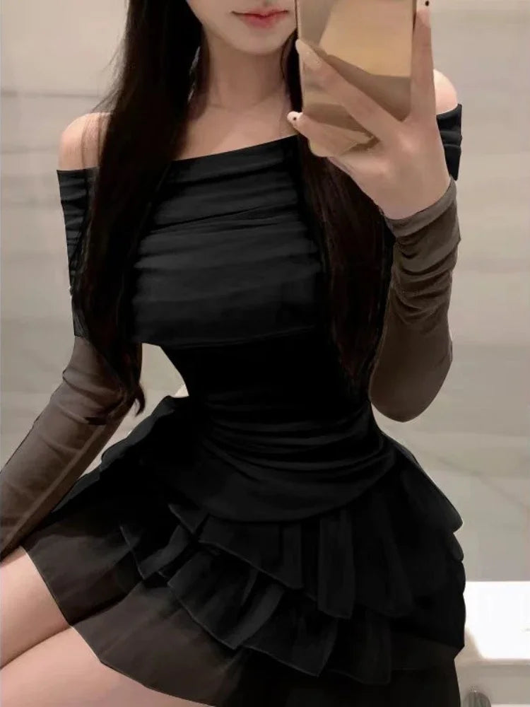 Women's Gothic Y2K Vintage Mini Dress