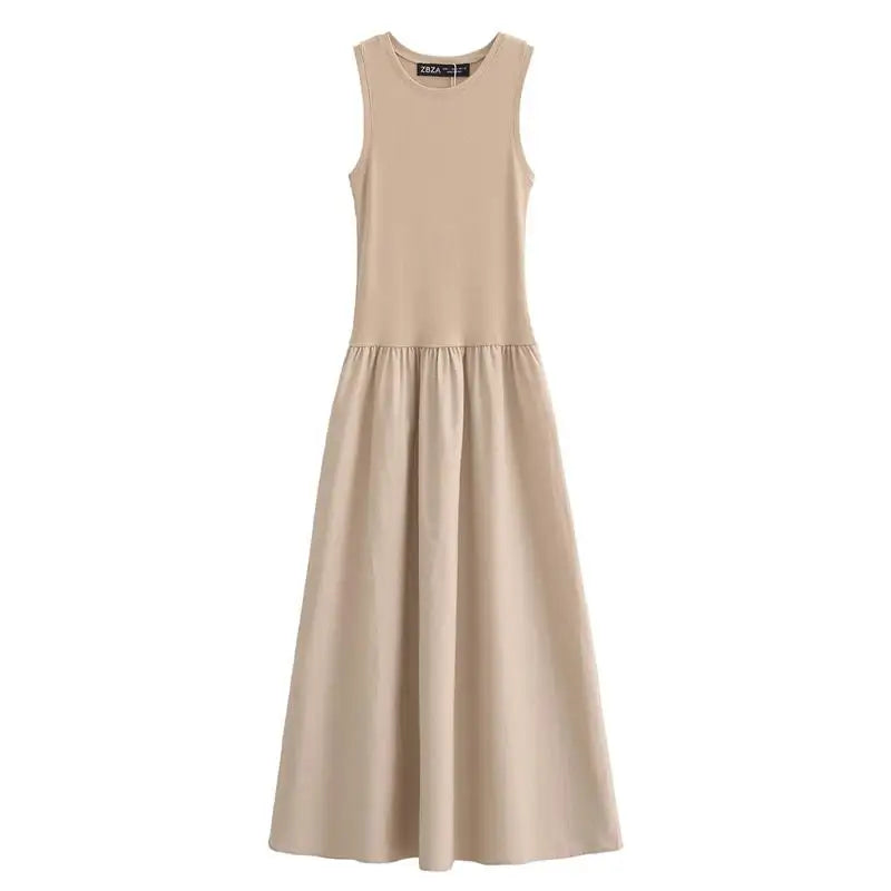 Women's Chic Slim Elegant Dress - Sleeveless A-Line Holiday Dress