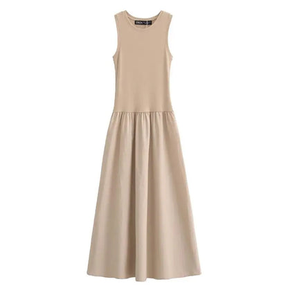 Women's Chic Slim Elegant Dress - Sleeveless A-Line Holiday Dress