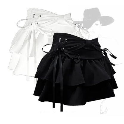 Women's Y2K Bow Denim Mini Skirt