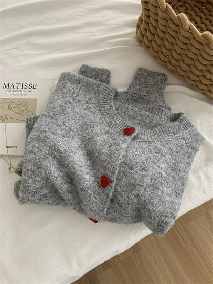 Women's Wool Knitted Cardigan - Slim Fit Button-Up Sweater