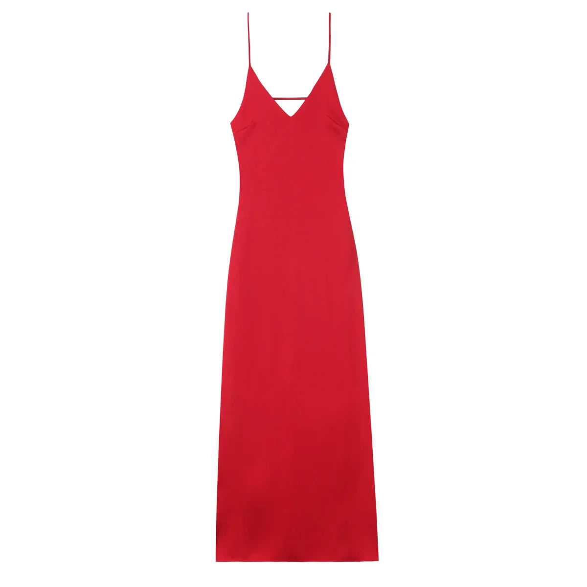 Satin Sling Backless Maxi Dress