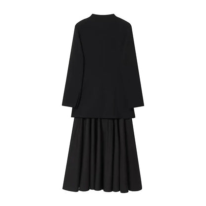 Women Fashion Blazer Dress Long Sleeve Office Chic Dress