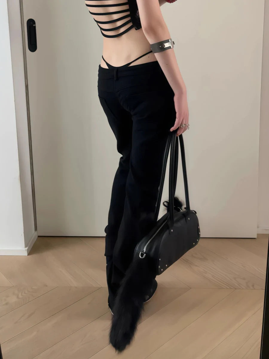 Low Rise Skinny Flare Jeans