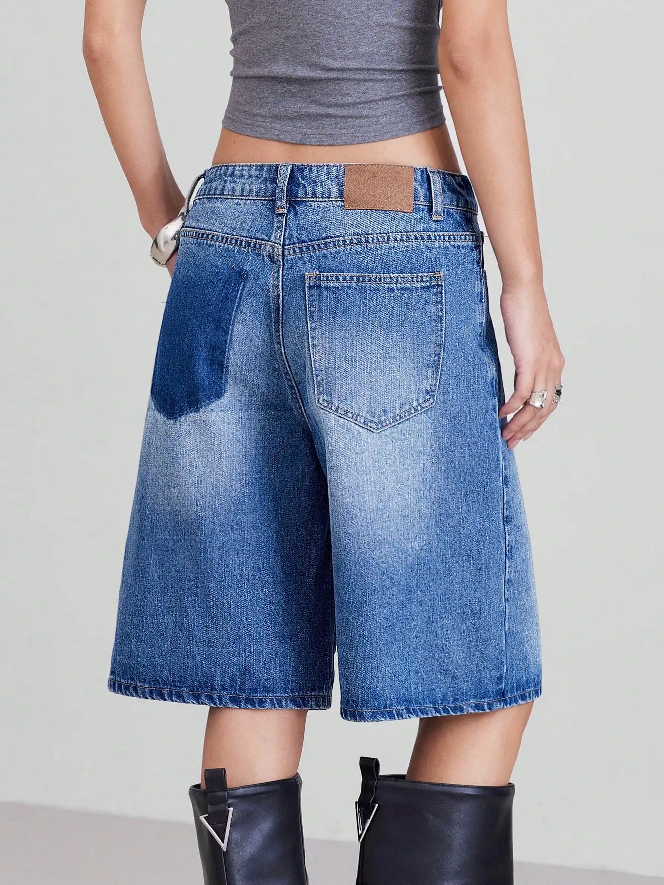 High Waist Loose Denim Shorts