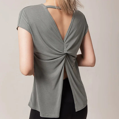 Women's Open Back Yoga Top
