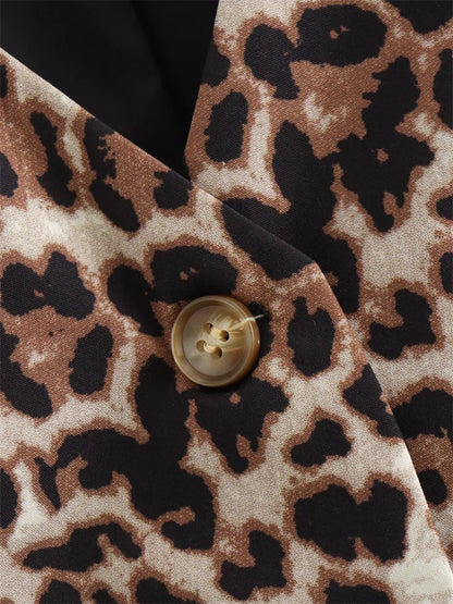 Women's Leopard Print V-Neck Vest