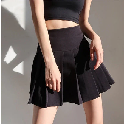 Women's Y2K High-Waist Pleated Mini Skirt