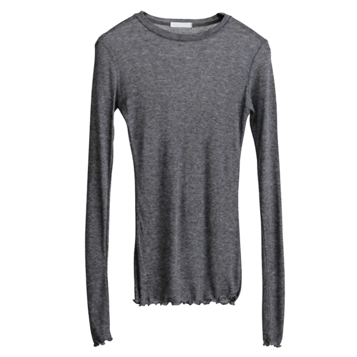 Sexy Sheer Long Sleeve Bodycon Tee